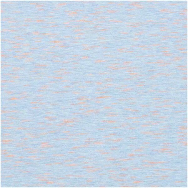 Rico Design Meterware Jersey rauchblau-neonorange