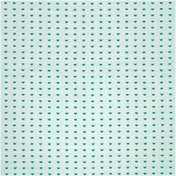 Rico Design Jerseystoff Happy Baby Herzchen mint 145cm