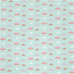 Rico Design Jerseystoff Happy Baby Wolken mint 145cm