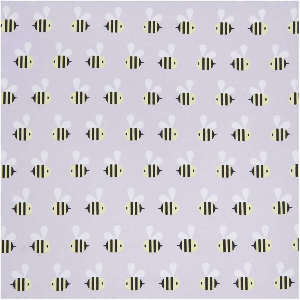 Rico Design Meterware Jersey bedruckt Bienen flieder