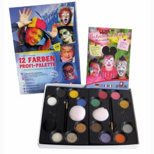 Eulenspiegel Profi Schminkpalette mit Effektfarben