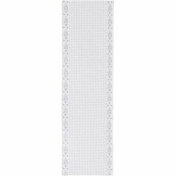 Rico Design Aidaband weiß mit Rand 6 Stiche/cm 5cm