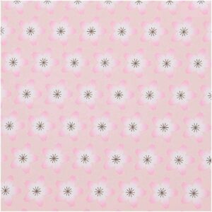 Rico Design Stoffabschnitt Baumwoll-Popelin rosa Kirschblüten 50x140cm