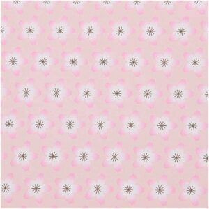 Rico Design Stoffabschnitt Baumwoll-Popelin rosa Kirschblüten 50x140cm