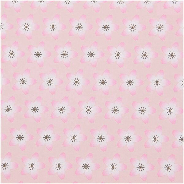 Rico Design Stoffabschnitt Baumwoll-Popelin rosa Kirschblüten 50x140cm
