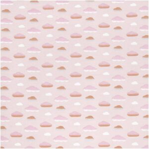 Rico Design Jerseystoff Happy Baby Wolken rosa 72x100cm