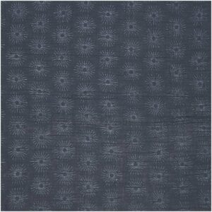 Rico Design Stoffabschnitt Krinkelmusselin Rosette blau 50x130cm Hot Foil
