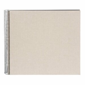 goldbuch Spiralalbum 30x35cm Leinen 40 schwarze Seiten beige