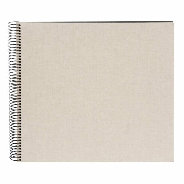 goldbuch Spiralalbum 30x35cm Leinen 40 schwarze Seiten beige