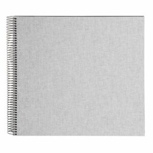 goldbuch Spiralalbum 30x35cm Leinen 40 schwarze Seiten grau