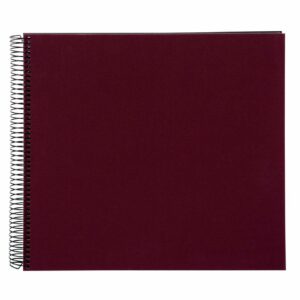 goldbuch Spiralalbum 30x35cm Leinen 40 schwarze Seiten weinrot