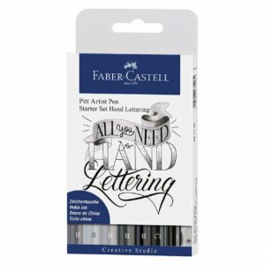 Faber Castell Tuschestift Pitt Artist Pen Handlettering Starter 9 Stück