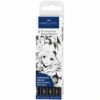 Faber Castell Pitt Artist Pen schwarz Manga Tuschestift-Set 4teilig