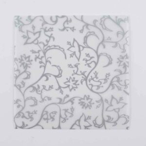 MARPA JANSEN Faltblätter transparent Blüten silber 15x15cm 32 Stück