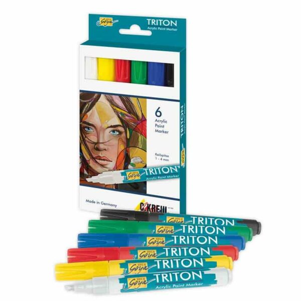KREUL TRITON Acrylic Paint Marker 1-4mm 6teilig