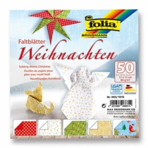 folia Faltblätter Weihnachten 15x15cm 50 Blatt