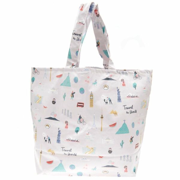 Rico Design Shopper Travel the World flieder 41x55x19cm