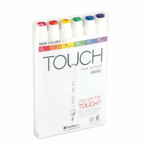 TOUCH Twin Brush Marker Main Colors 6teilig