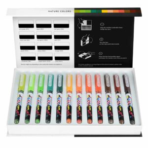 karin PIGMENT Deco Brush Marker Nature Colors Set 12 Farben