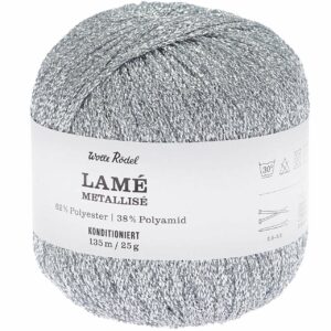 Wolle Rödel Lamé Metallisé silber 25g 135m