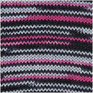 Wolle Rödel Strumpfwolle Streifencolor 50g 210m grau/pink