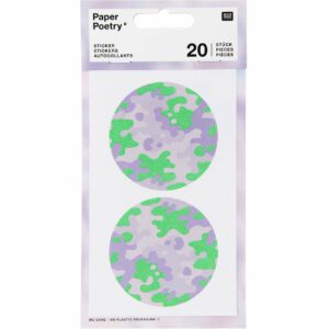 Paper Poetry Sticker Camouflage 4 Blatt