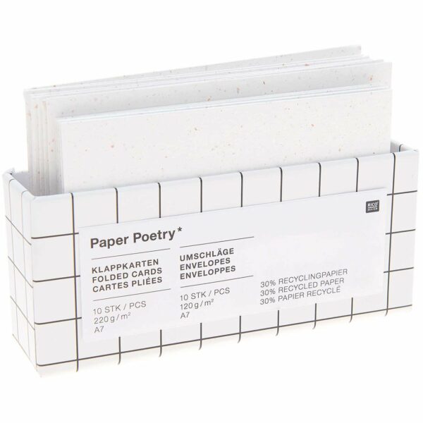 Paper Poetry Kartenset offwhite C7/A7 20teilig