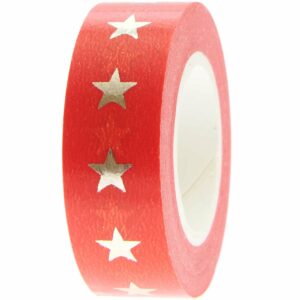 Paper Poetry Tape Sterne rot-gold 1