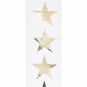 Paper Poetry Sticker Sterne 5cm 120 Stück auf der Rolle Hot Foil gold
