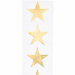 Paper Poetry Sticker Sterne 5cm 120 Stück auf der Rolle Hot Foil gold-holographisch