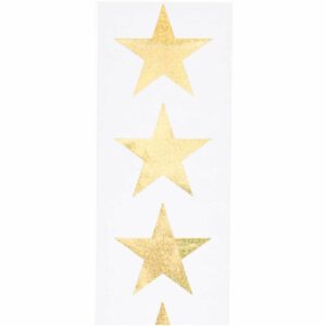 Paper Poetry Sticker Sterne 5cm 120 Stück auf der Rolle Hot Foil gold-holographisch