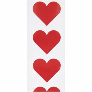 Paper Poetry Sticker Herzen 5cm 120 Stück auf der Rolle rot