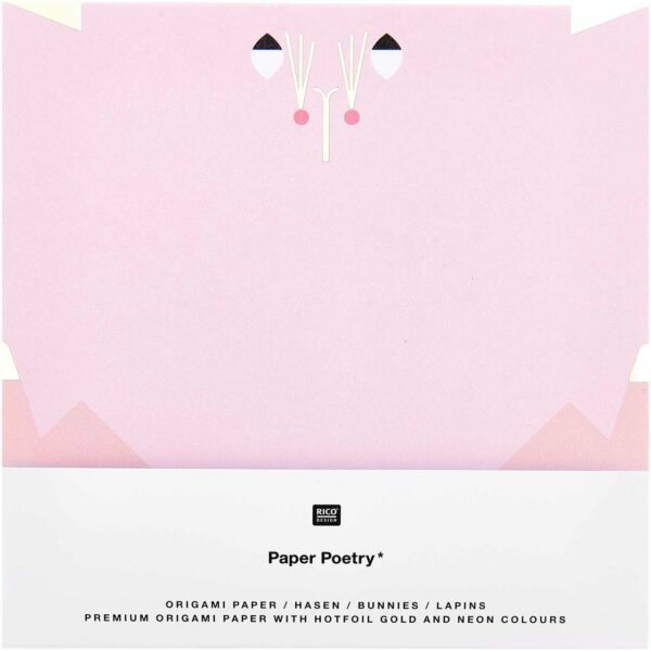 Paper Poetry Origami Hasen 15x15cm 30 Blatt