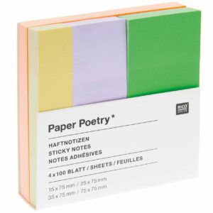 Paper Poetry Haftnotizen neon 4x100 Blatt