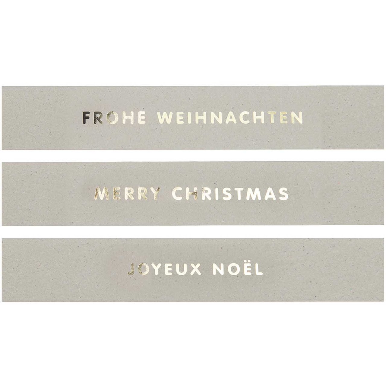 Paper Poetry Papierstreifen weihnachtlich 7x42cm 3 Stück grau