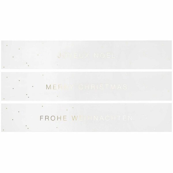 Paper Poetry Papierstreifen weihnachtlich 7x42cm 3 Stück weiß