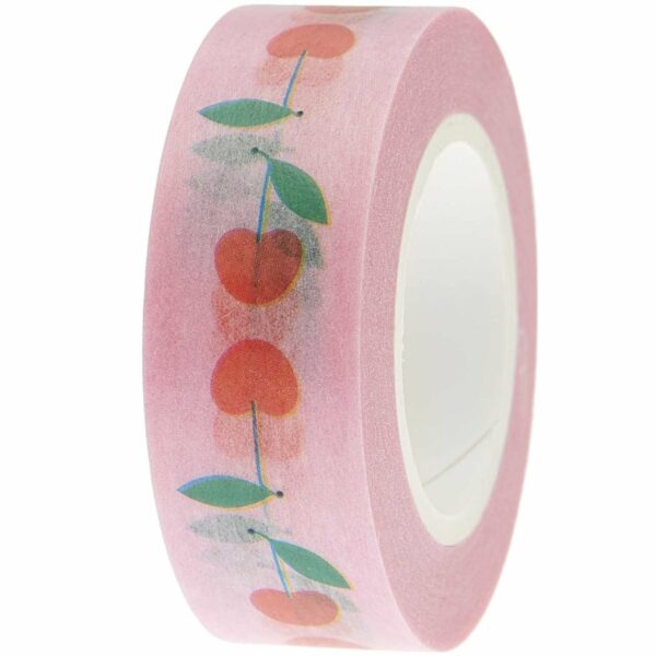 Paper Poetry Tape Kirschen rosa 15mm 10m