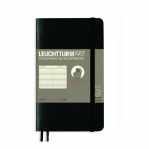 LEUCHTTURM1917 Notizbuch Pocket liniert Softcover A6 schwarz