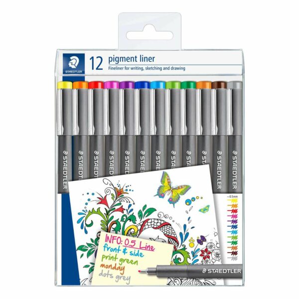 Staedtler Pigment Liner 308 Fineliner 12 Stück