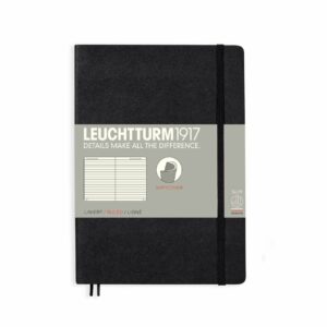 LEUCHTTURM1917 Notizbuch Medium liniert Softcover A5 schwarz