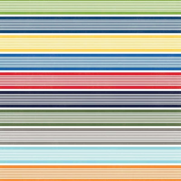 MyMindsEye Scrapbooking Bogen Under the Sea Swimmingly Stripe 30