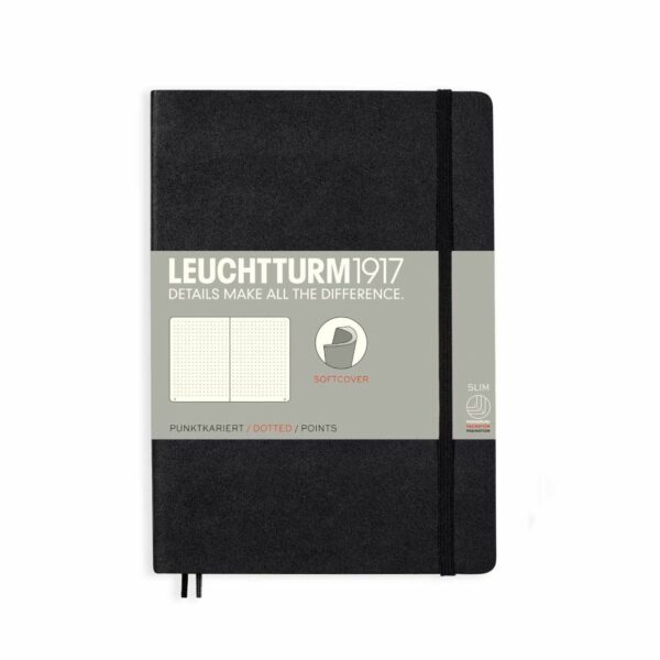LEUCHTTURM1917 Notizbuch Medium dotted Softcover A5 schwarz