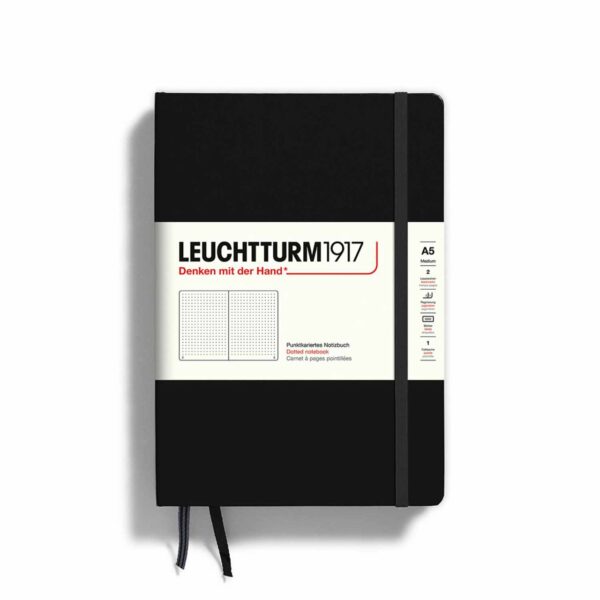 LEUCHTTURM1917 Notizbuch Medium dotted Hardcover schwarz A5