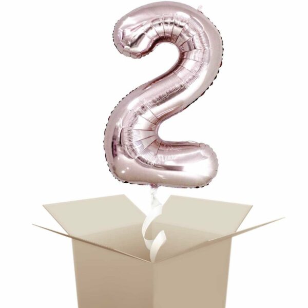 YEY! Let's Party Folienballon mit Helium Zahl rosa 86cm 2