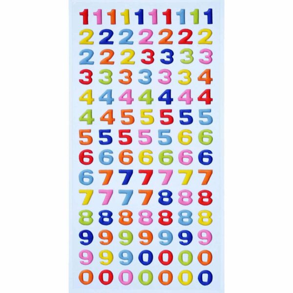 HobbyFun SoftySticker Zahlen mehrfarbig