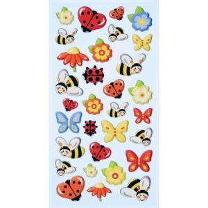 HobbyFun SoftySticker Marienkäfer-Bienen-Schmetterlinge