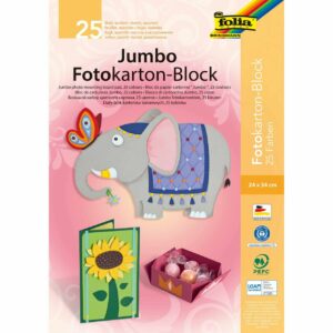 folia Jumbo Fotokarton-Block 24x34cm 300g/m² 25 Blatt