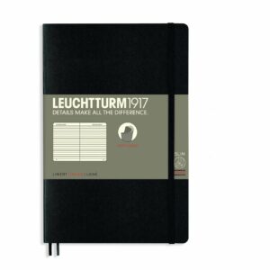 LEUCHTTURM1917 Notizbuch Paperback liniert Softcover B6 schwarz