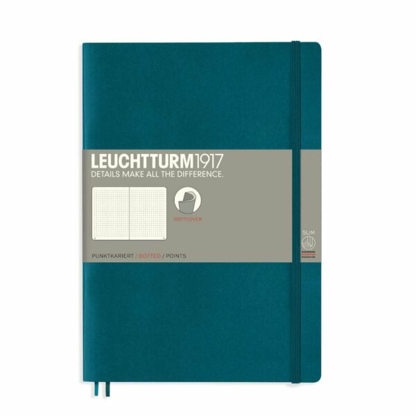 LEUCHTTURM1917 Notizbuch Composition dotted Softcover B5 pacific green