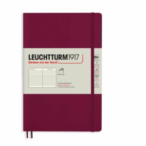 LEUCHTTURM1917 Notizbuch Paperback liniert Softcover B6 port red